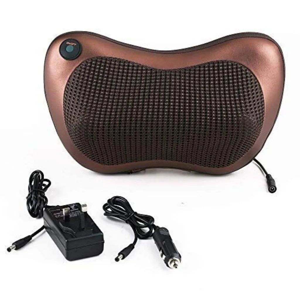 Deep Tissue Kneading Neck and Back Massager with Infrared Heat Car Seat Headrest Massage Cushion Ergonomic Cervical Spine Pain Relief Pillow