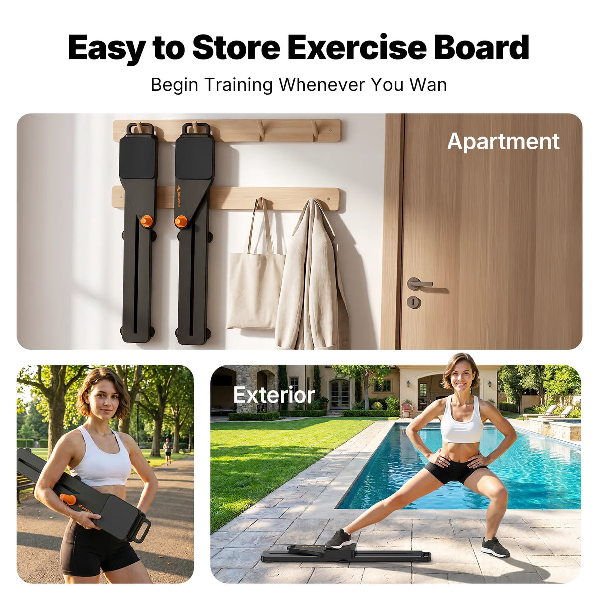 MERACH Pilates Reformer Board for Full Body Home Workouts