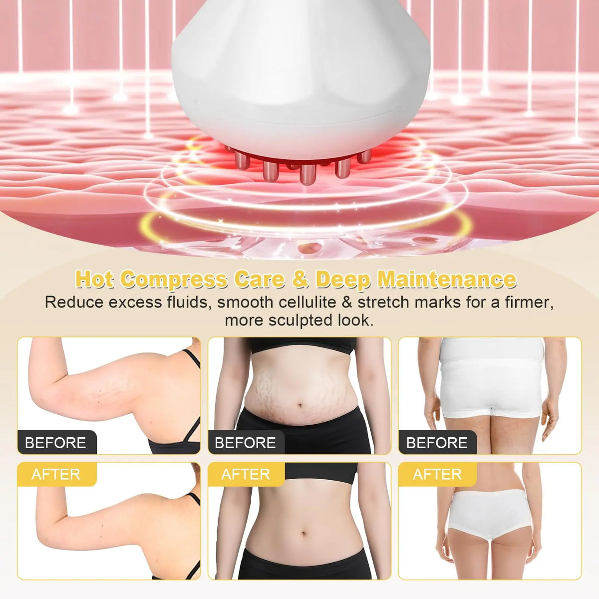 Jitesy Heated Vibration Lymphatic Drainage Body Massager