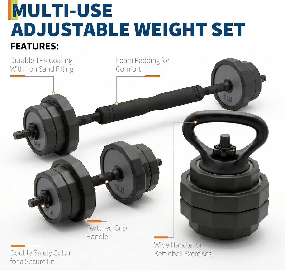 Adjustable Dumbbell Set for Strength Training and Home Workouts