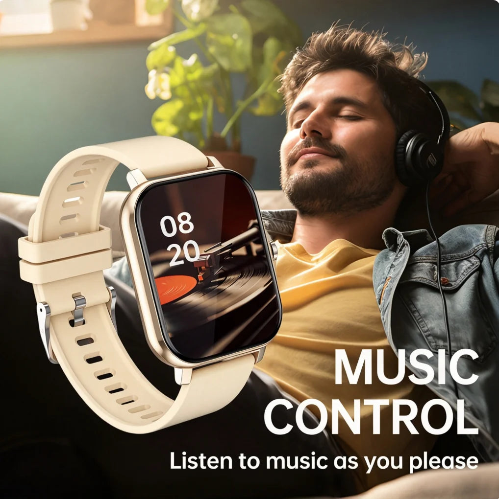 1.83-Inch HD Touchscreen Smartwatch Unisex, Ultra-Long Battery Life, Message Reminders And Multi-Sport Tracking, Featuring 1.83-Inch Full Touch HD Display with 240 X 280 High Resolution