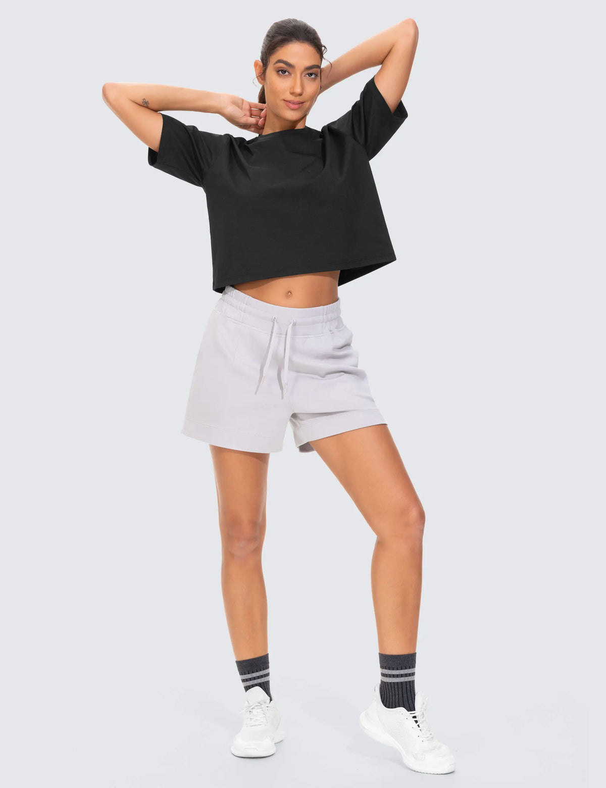 THE GYM PEOPLE Women's Workout Crop Top Yoga Shirt