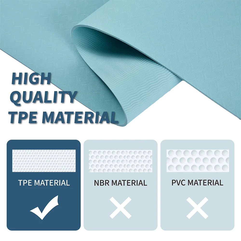 Non Slip TPE Yoga Mat For Pilates And Home Workouts