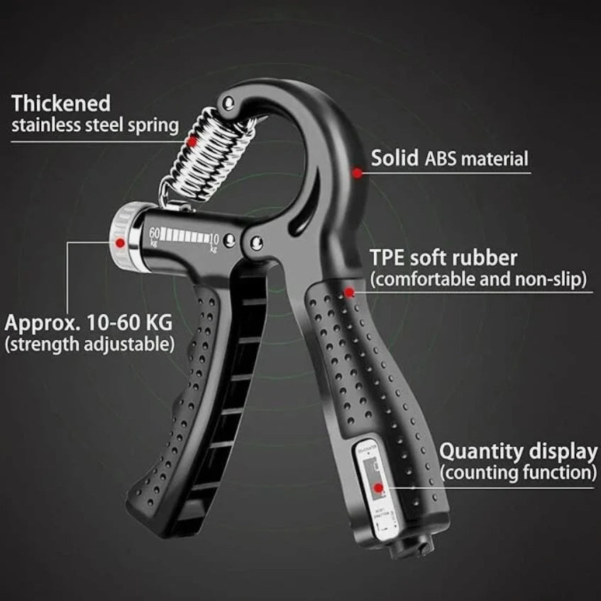 2pcs Hand Grip Strength Power Trainer Gripper Strengtheners Adjust Gym Exerciser
