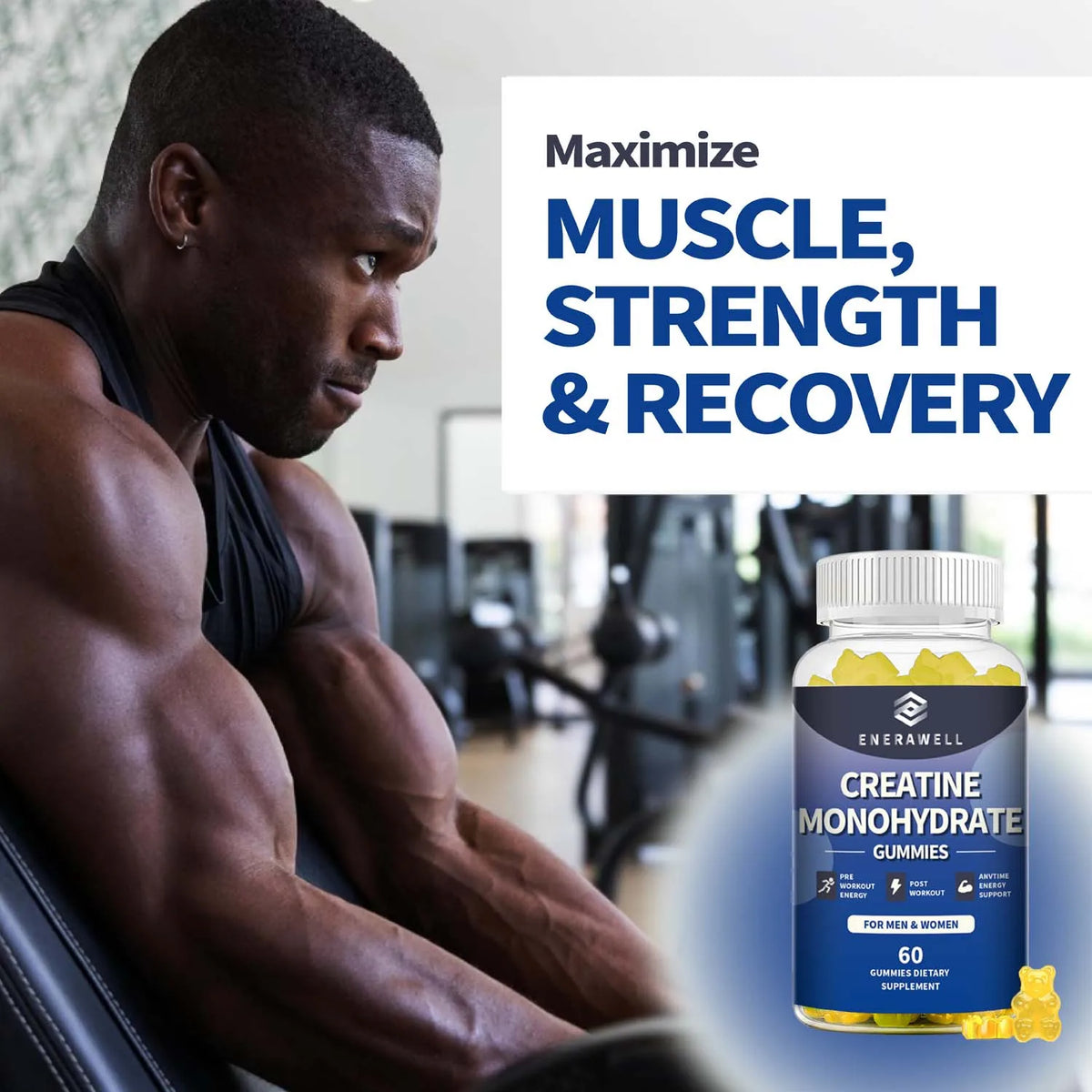 Creatine Monohydrate Gummies for Muscle Support and Athletic Performance