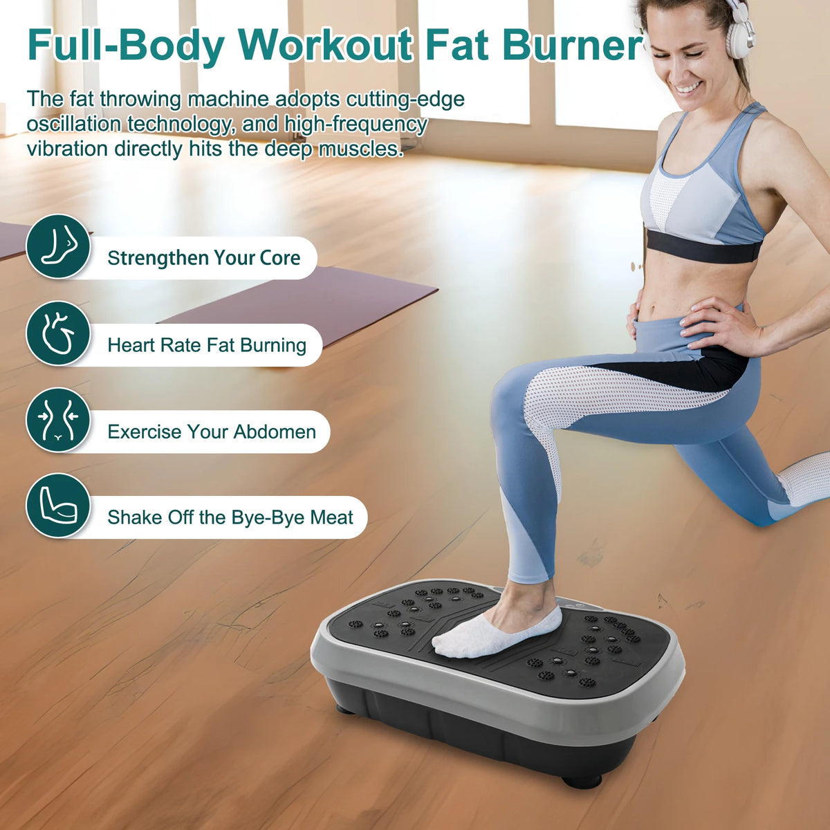 Vibration Plate Exercise Machine for Home Fitness and Body Shaping
