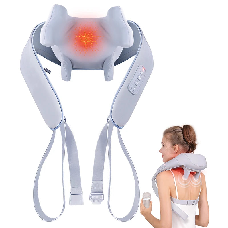 MASGRE Cordless Shiatsu Neck And Back Massager With Heat
