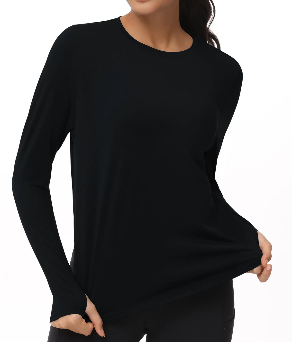 THE GYM PEOPLE Women's Long Sleeve Cotton Yoga Workout Shirt