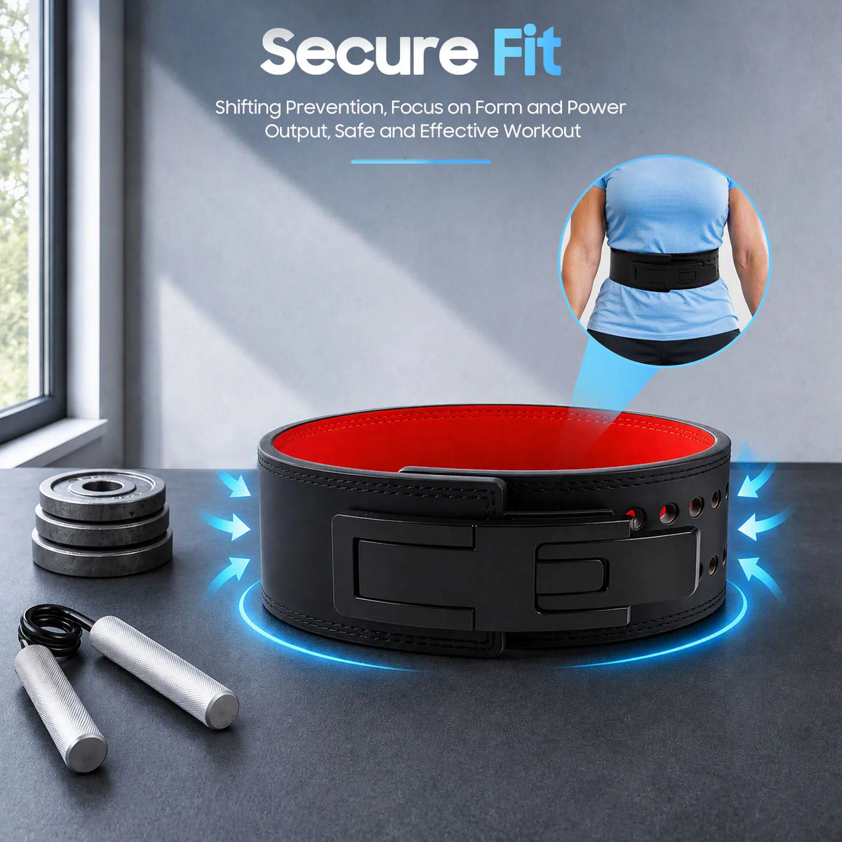 S/M/L/XL Workout Belt, 10cm Wide Weightlifting Belt, Adjustable Lever Buckle Belt For Squats Deadlifts Powerlifting Men Women Gym Strength Training