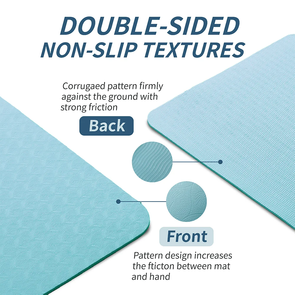 Non Slip TPE Yoga Mat For Pilates And Home Workouts