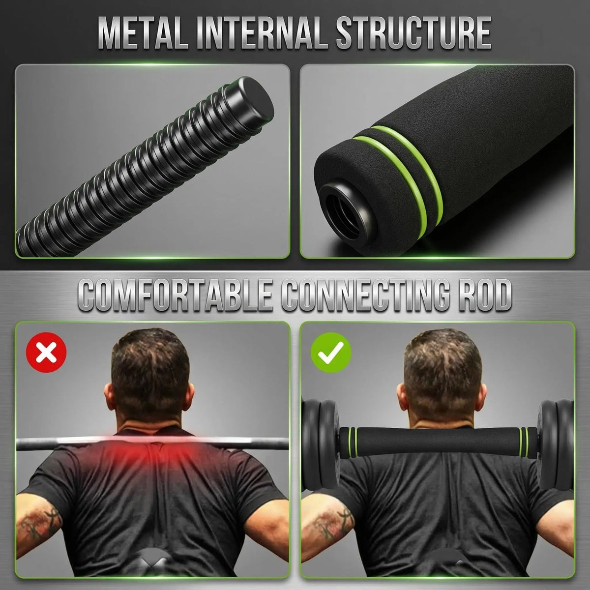 Adjustable Weight Set 44 Lbs, 4-in-1 Dumbbell Set and Barbell Weight Set for Home Gym, Converts to Kettlebell & Push-Up Stand, Free Weights Dumbbells Set for Men & Women Full Body Workout