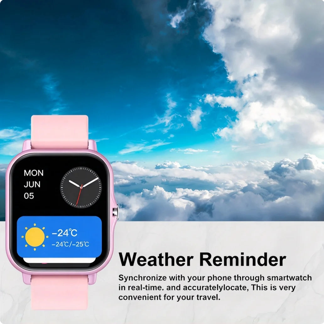 Upgraded Full-Touch Smart Watch, Wireless Calling And Reminders - USB Charging, Wallpaper, Multiple Sports Modes, News Reminders, Music Playback, Health Tracker, Suitable for Android And for Iphone Phones, Ideal Gift for Dail