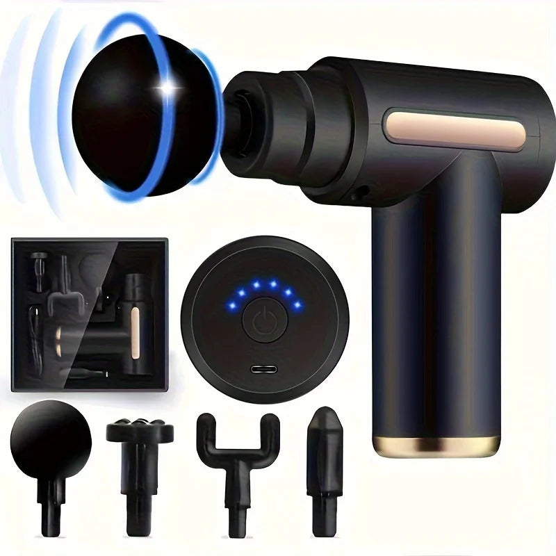 Electric Muscle Relaxation Massage Gun Deep Tissue Body Neck Massager for Fitness Male Female Noise Reduction