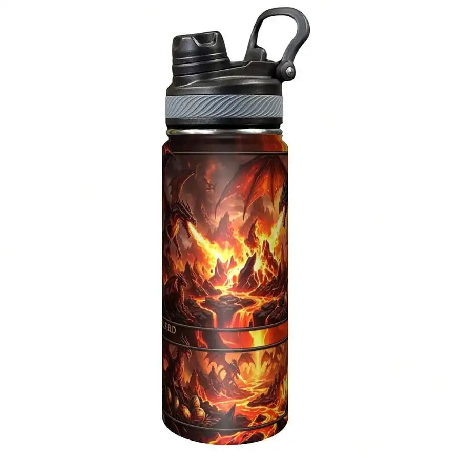 Raid Themed Insulated Water Bottle With Straw And Spout Lid