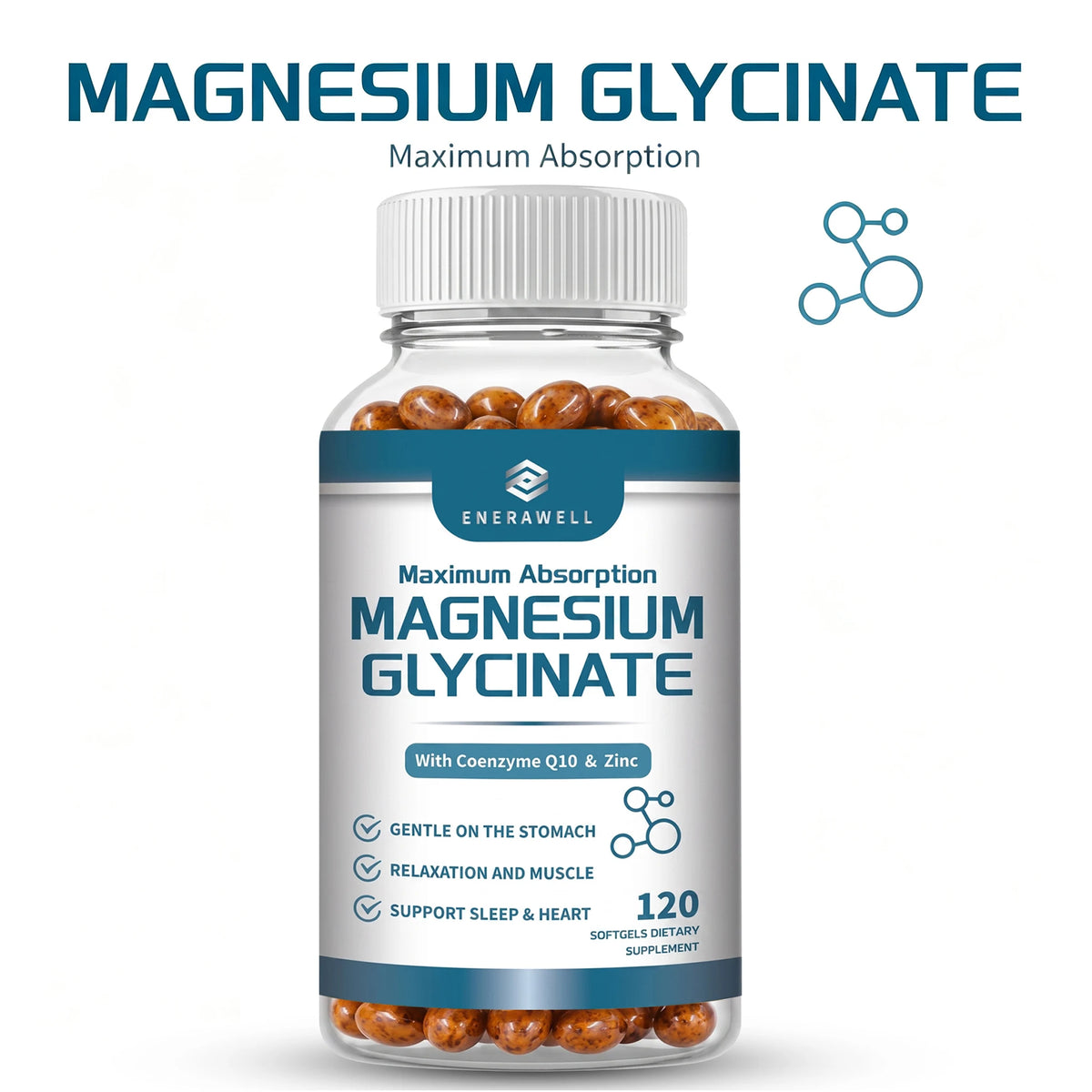 Magnesium Glycinate Supplement for Nervous System and Muscle Health