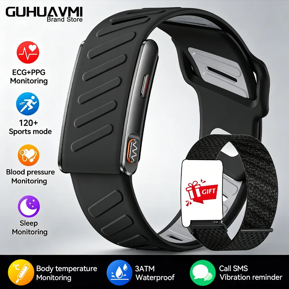 GUHUAVMI Smart Health Bracelet With ECG HRV And Fitness Tracking