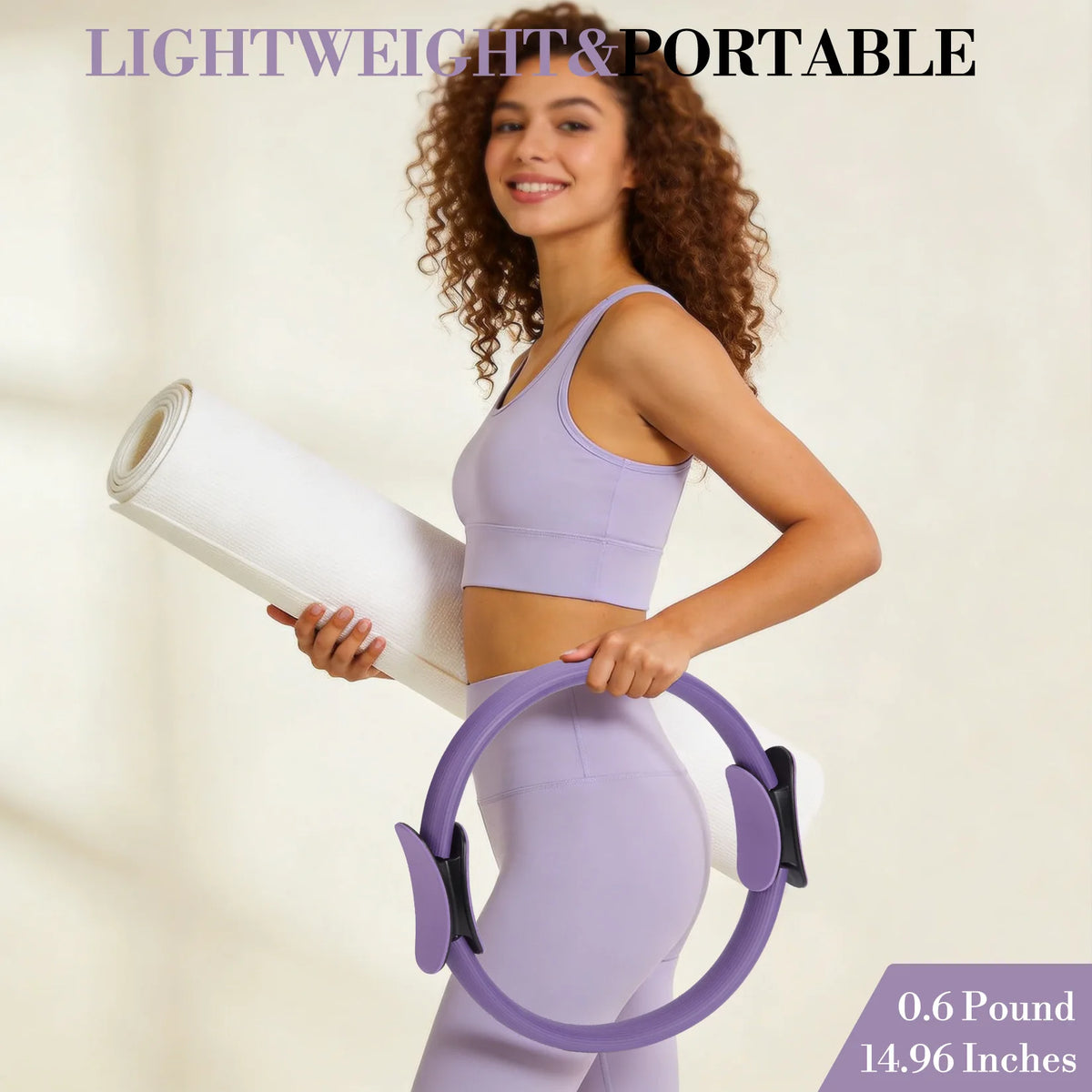 13-Piece Complete Pilates Ring Set, 14'' Magic Circle with Padded Handles, 9.8'' Anti-Burst Mini Ball, 3-Level Resistance Bands, Home Workout Kit for Core Strength, Full Body Toning, Includes Guide, Carry Bag