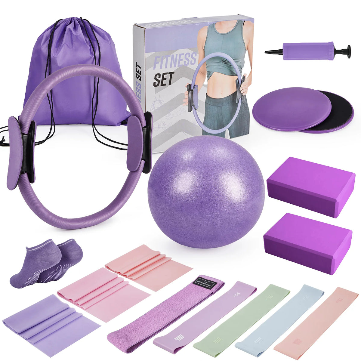 GAOMON 17-in-1 Pilates Ring Kit for Full-Body Home Workouts