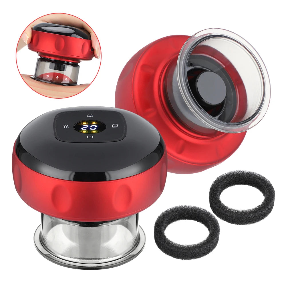 PASTSKY Rechargeable Smart Cupping Device With Adjustable Suction And Heat