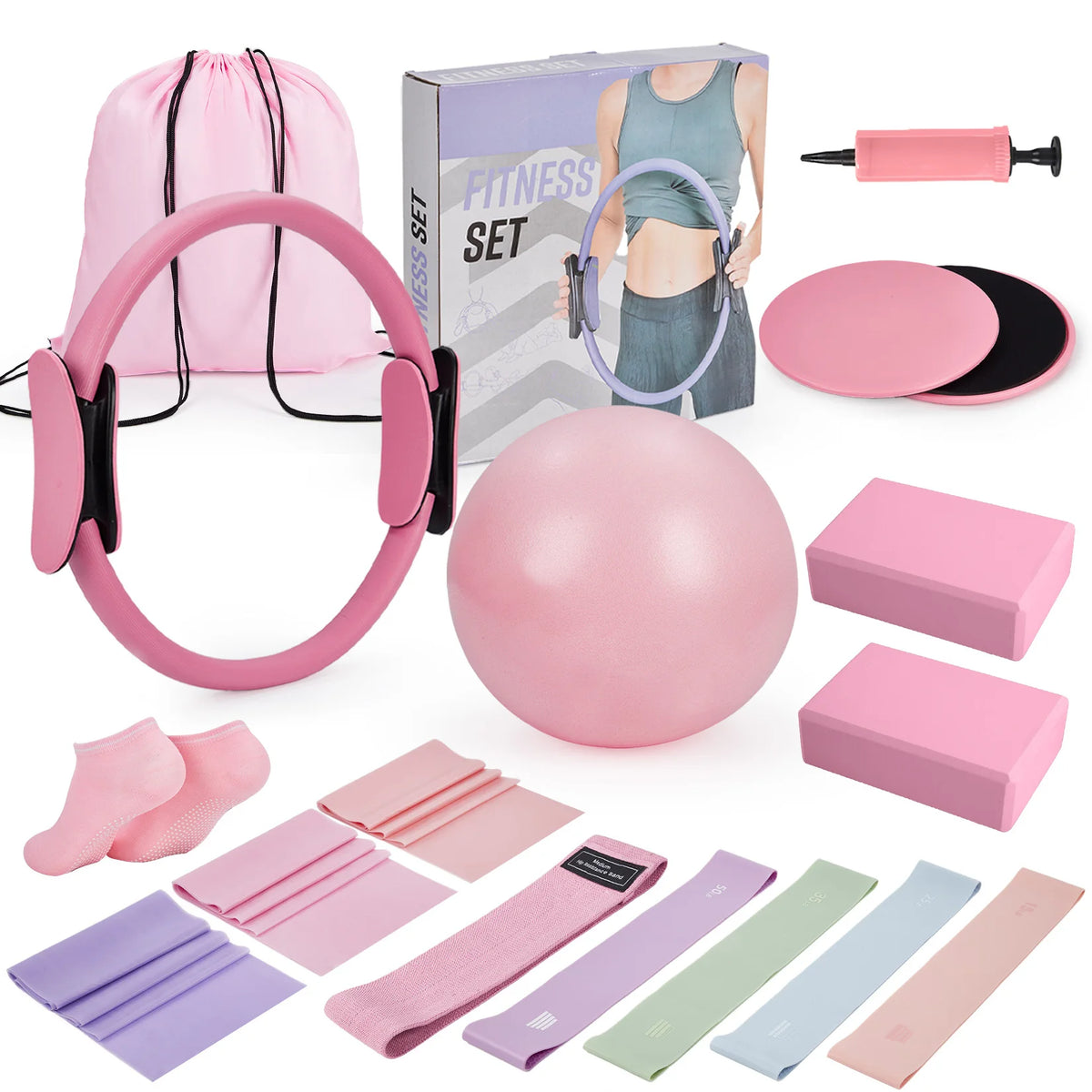 GAOMON 17-in-1 Pilates Ring Kit for Full-Body Home Workouts