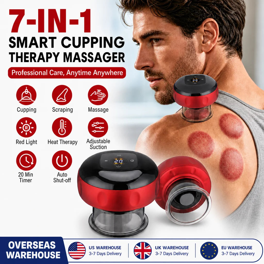 PASTSKY Rechargeable Smart Cupping Device With Adjustable Suction And Heat