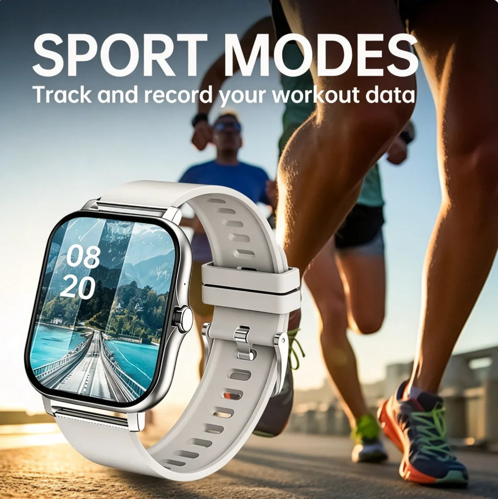 1.83-Inch HD Touchscreen Smartwatch Unisex, Ultra-Long Battery Life, Message Reminders And Multi-Sport Tracking, Featuring 1.83-Inch Full Touch HD Display with 240 X 280 High Resolution