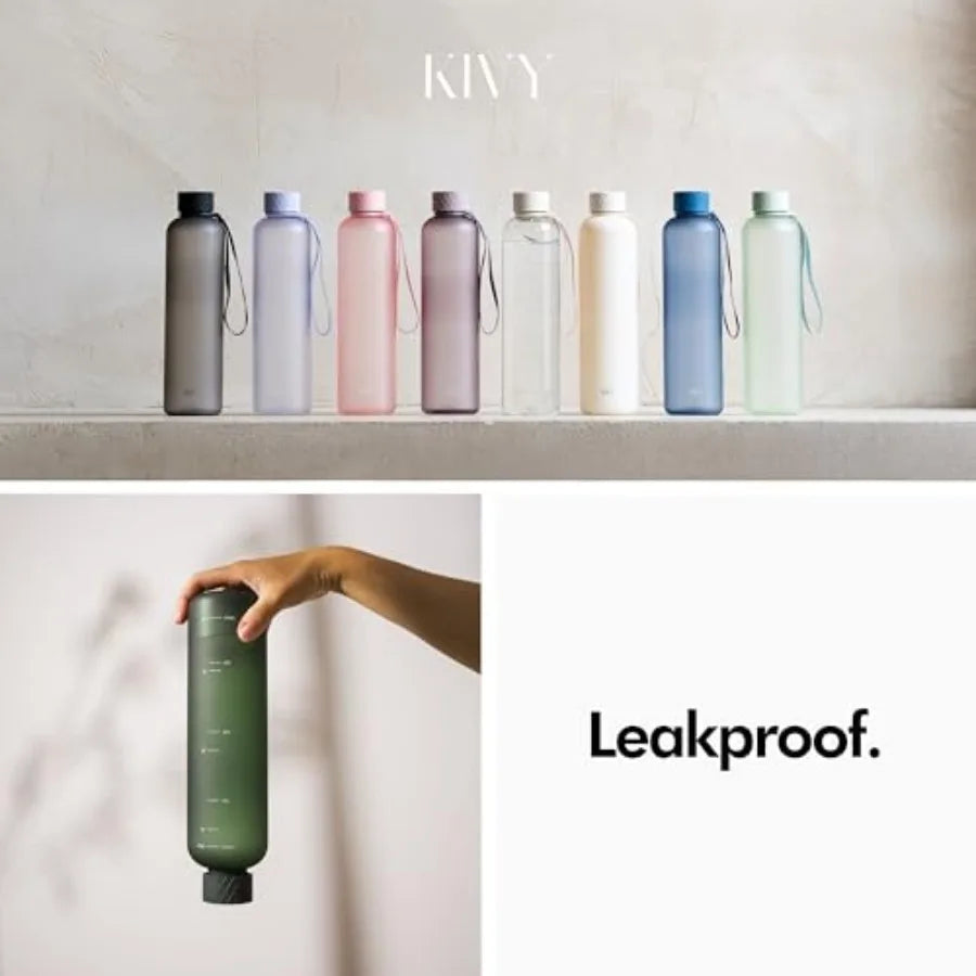 Shatterproof Water Bottle With Strap For Travel Sports And School