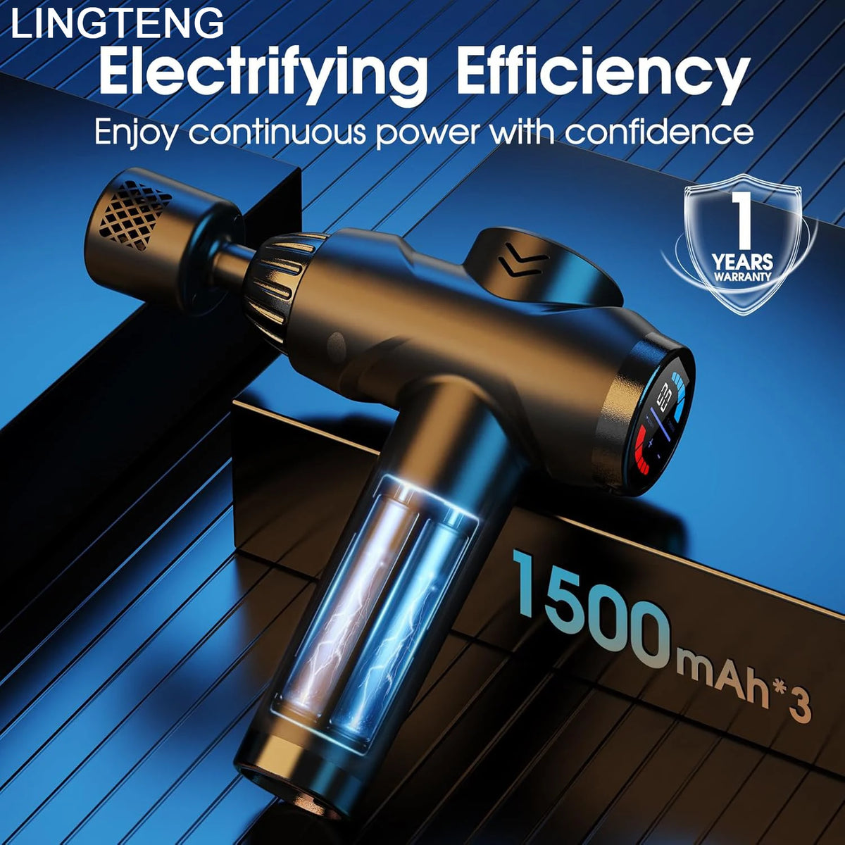 LINGTENG Hot And Cold Deep Tissue Percussion Massage Gun