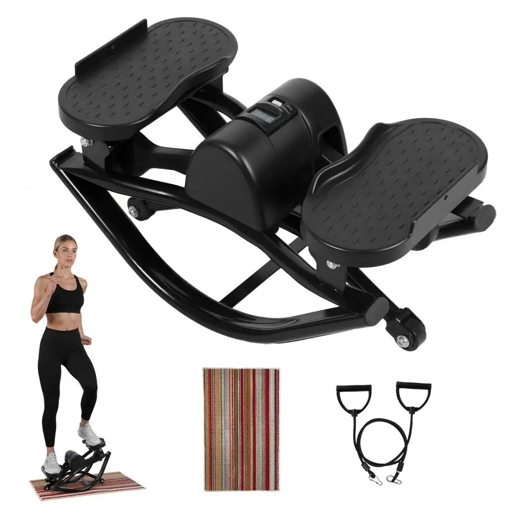 Rock Stepper Lateral Fitness Trainer With LCD Workout Monitor