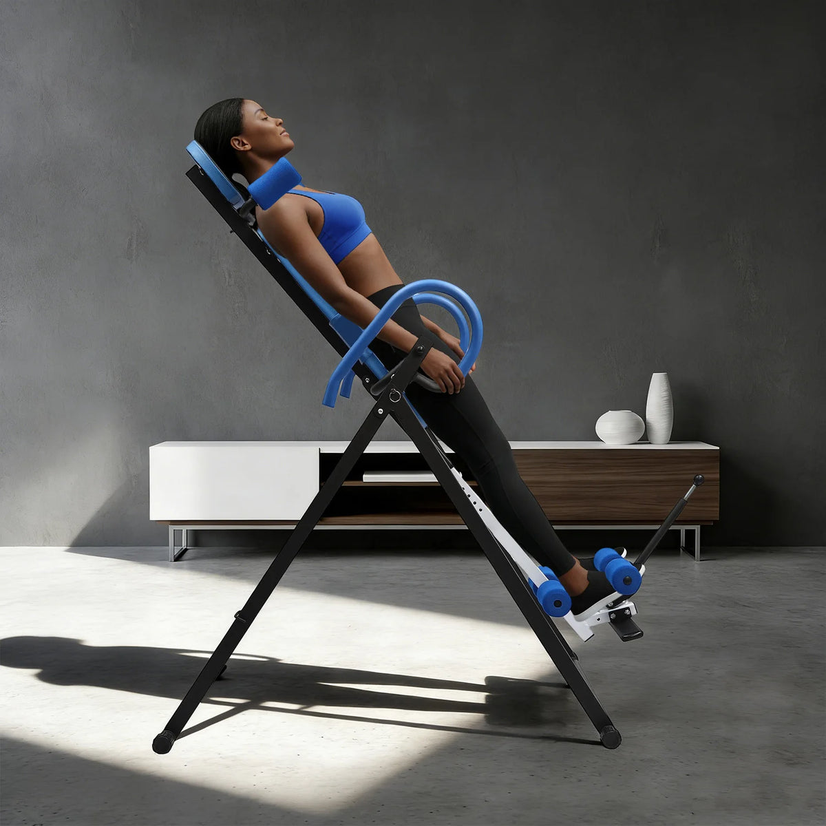 Adjustable Inversion Table for Back Stretching and Strength Training