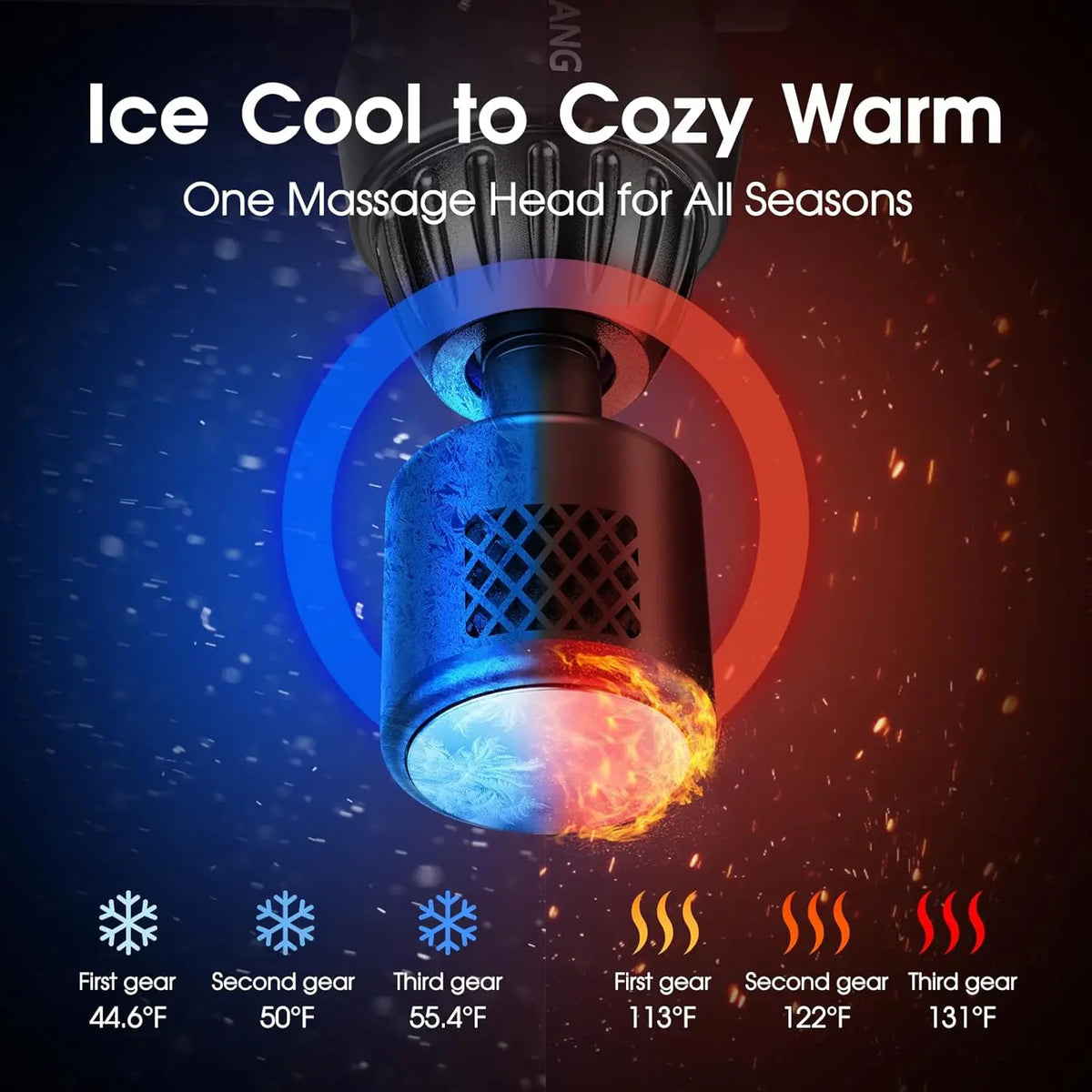 LINGTENG Hot And Cold Deep Tissue Percussion Massage Gun