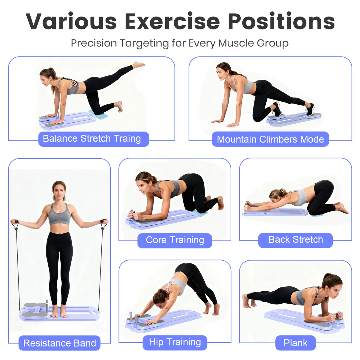 Multifunctional Foldable Pilates Ab Board for Core Strength Training