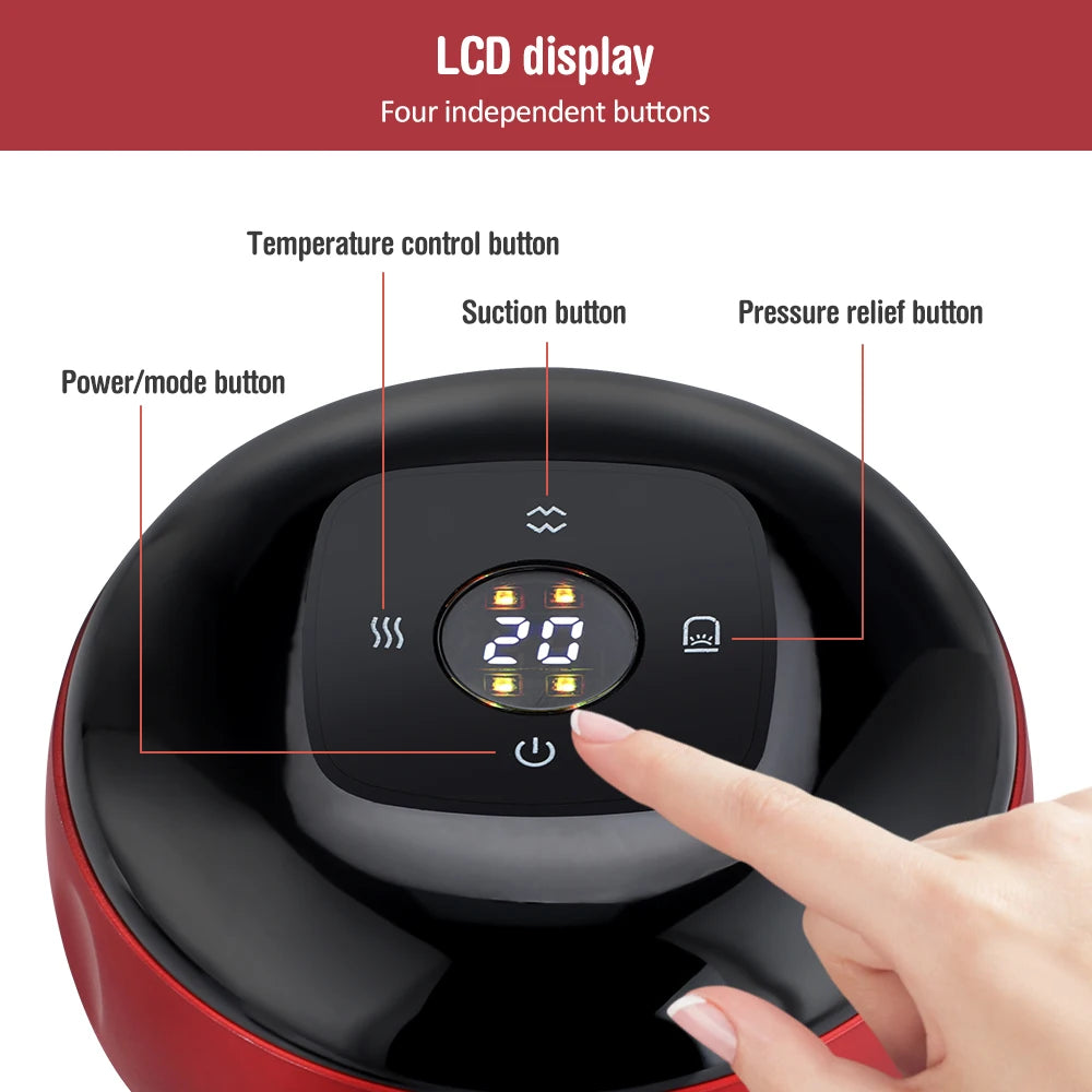 PASTSKY Rechargeable Smart Cupping Device With Adjustable Suction And Heat
