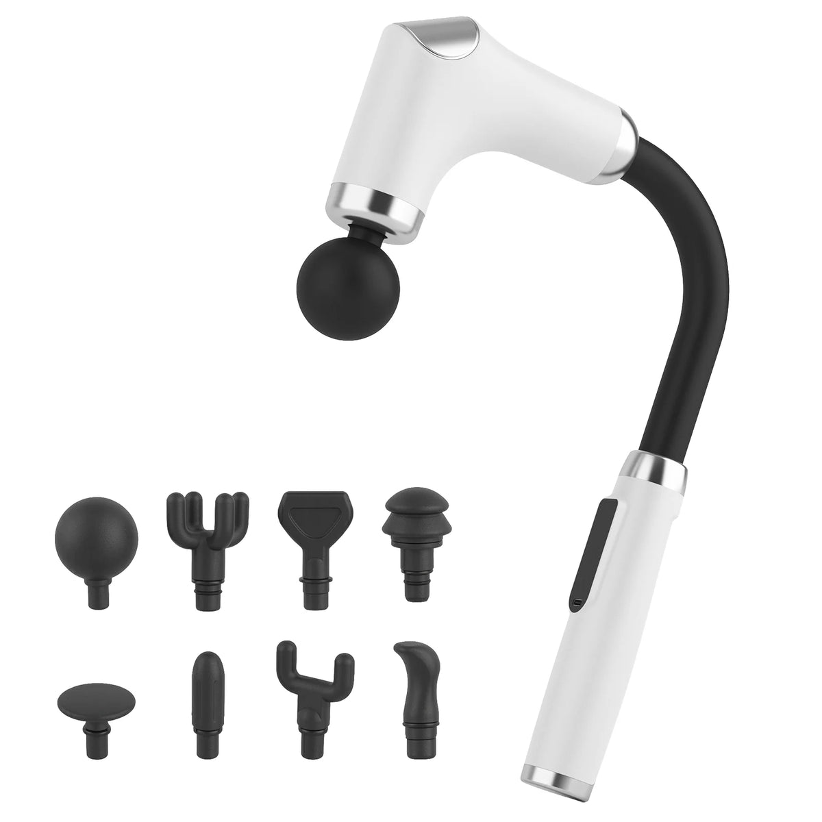2026 New 8-in-1 Long-Handle Massage Gun. Relieves Back and Full-Body Muscle Tension. 6 Speeds & 3 Massage Modes for Deep Tissue Relaxation. Long-Lasting Battery, USB Charging, LED Display. Suitable for Home, Fitness and Outdo