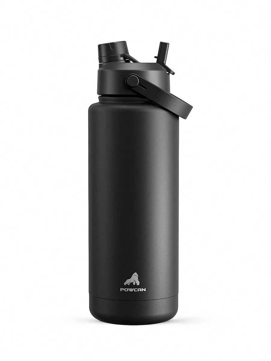 Insulated Stainless Steel Water Bottle With Straw And Spout Lid