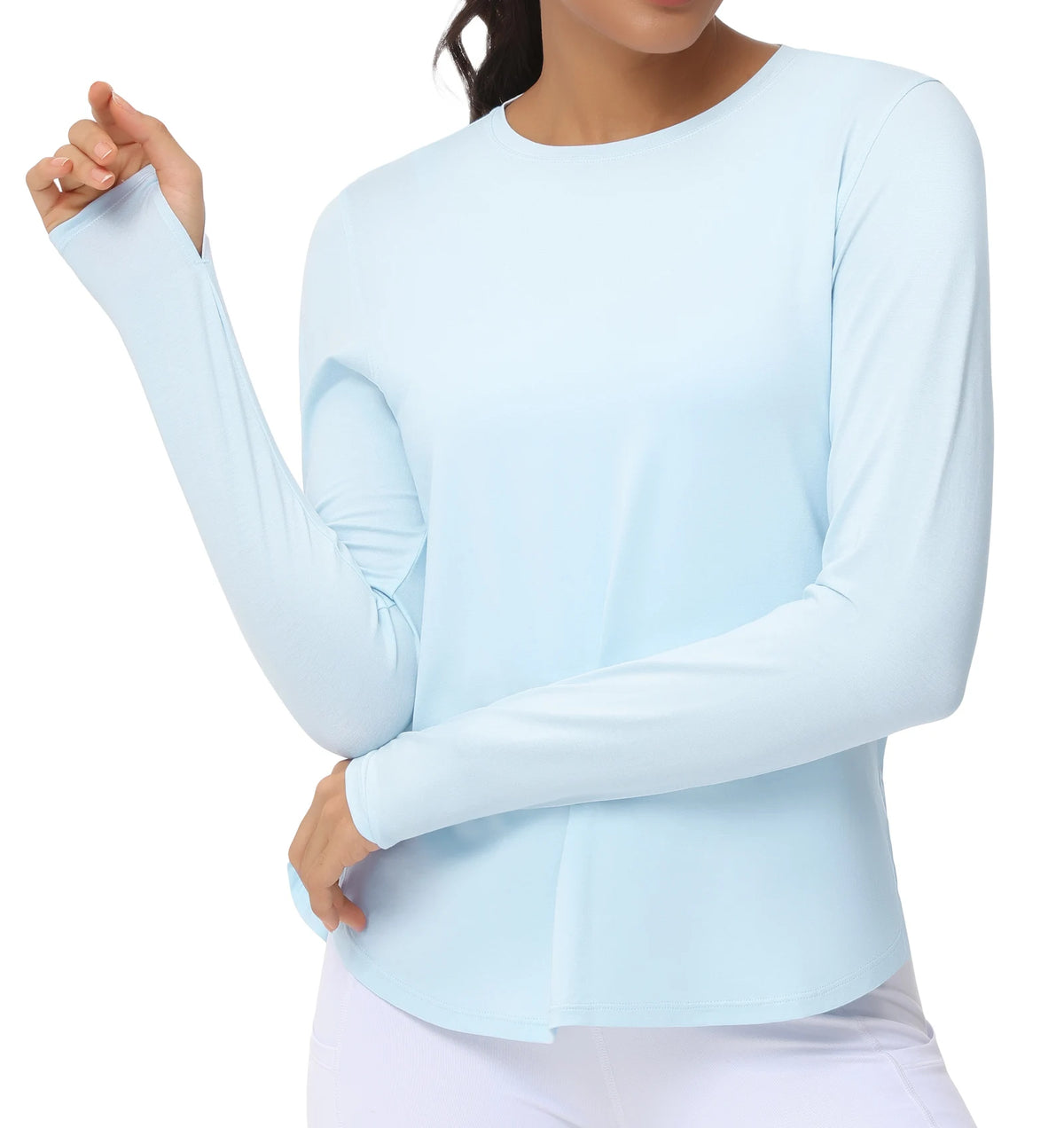 THE GYM PEOPLE Women's Long Sleeve Cotton Yoga Workout Shirt