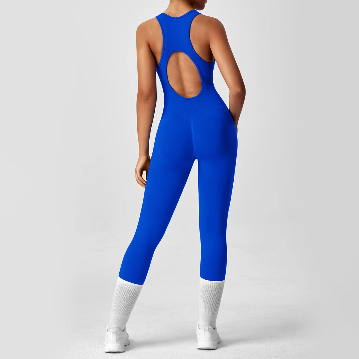DPSTGYM Seamless V Back Yoga Bodysuit With Tummy Control