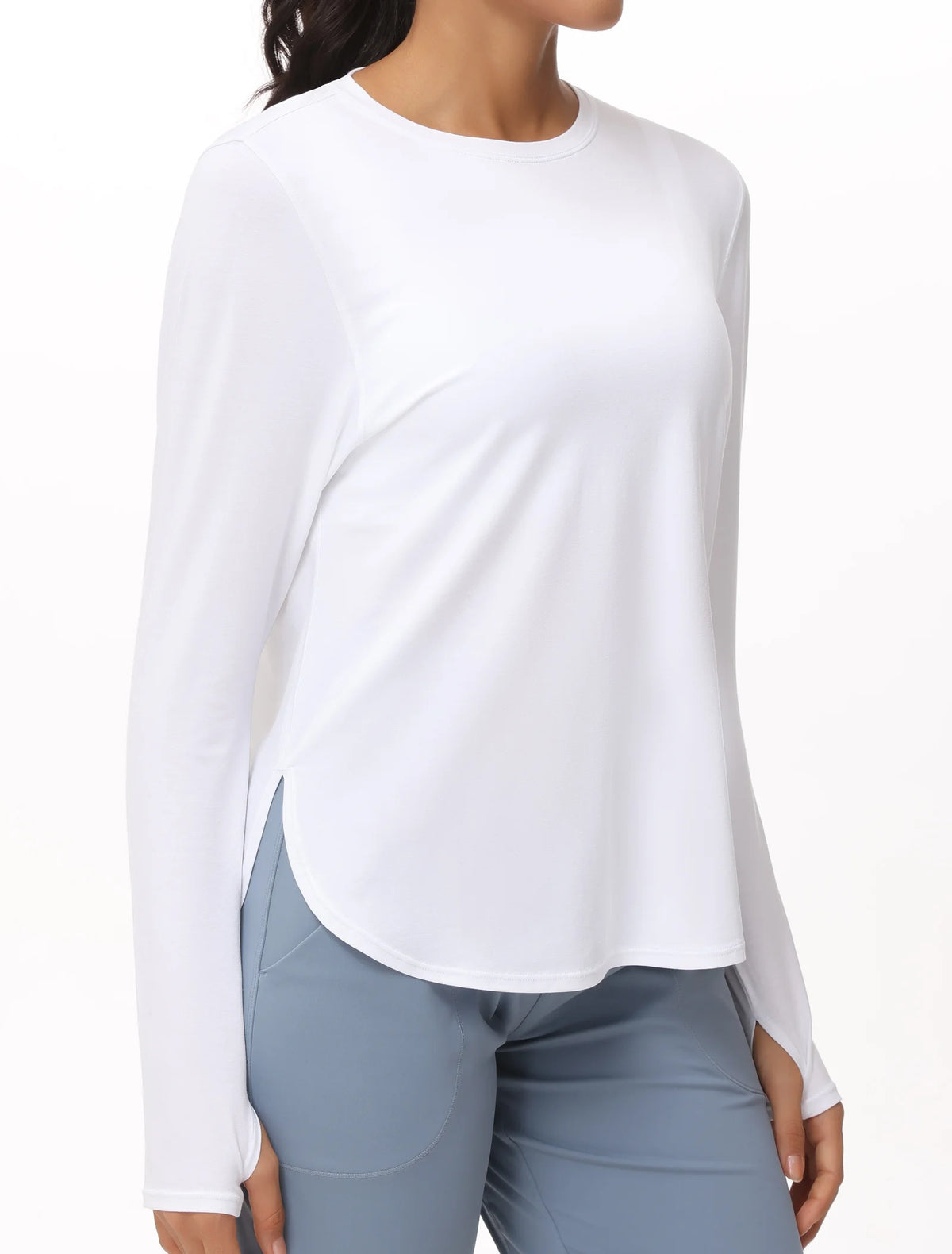 THE GYM PEOPLE Women's Long Sleeve Cotton Yoga Workout Shirt