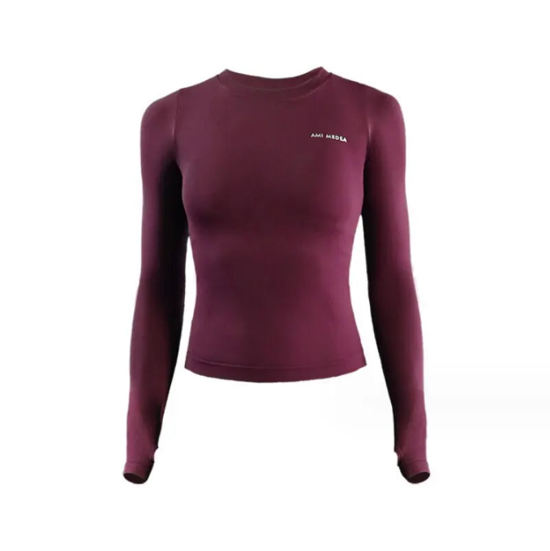 OVESPORT Women's Quick Dry Long Sleeve Yoga Fitness Shirt