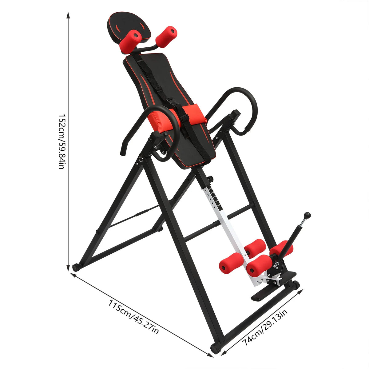 Adjustable Inversion Table for Back Stretching and Strength Training