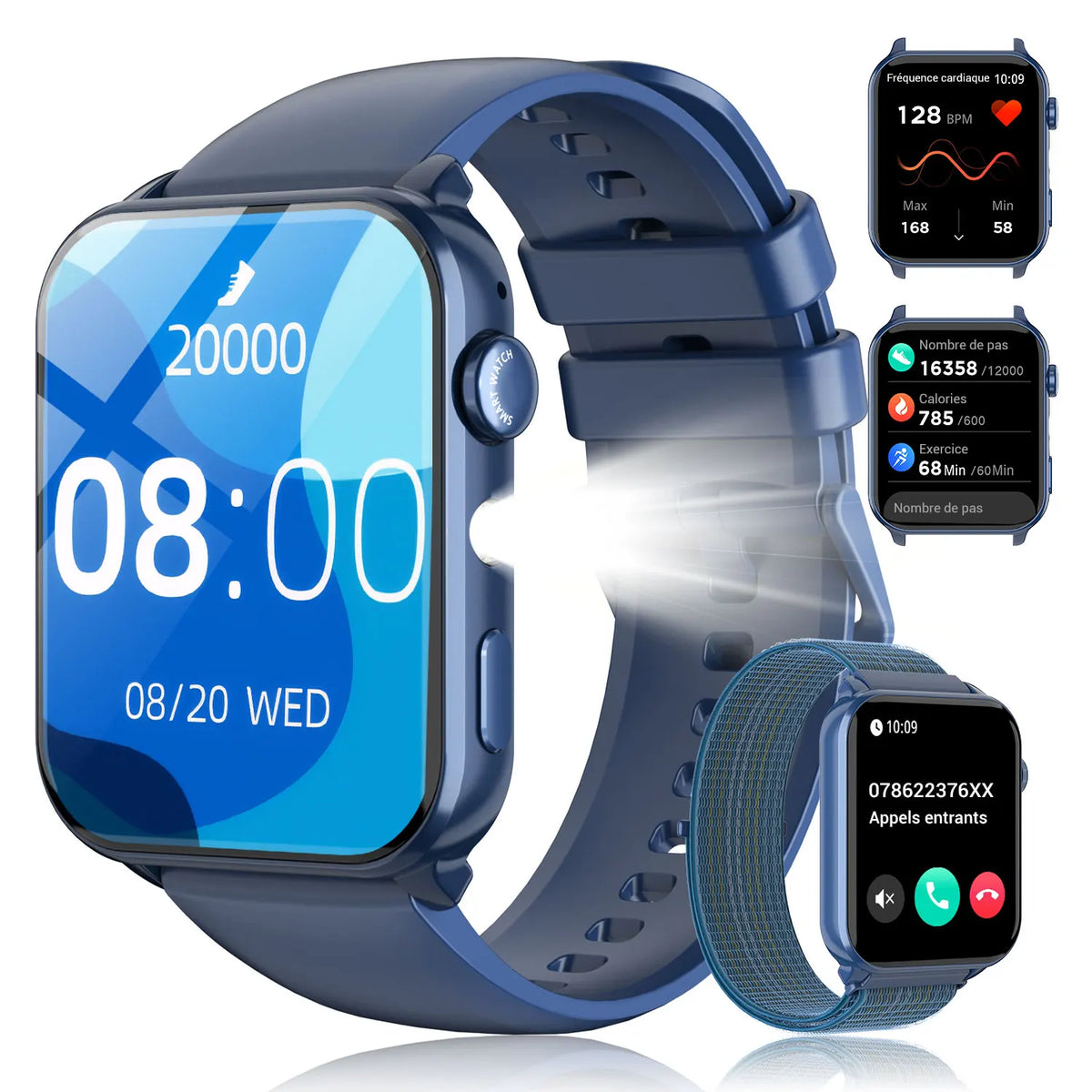 Blackview Smart Watch Fitness Heart Rate Monitor Waterproof Sport Smart Band Wrist Smartwatch for Man Woman Android IOS Phones