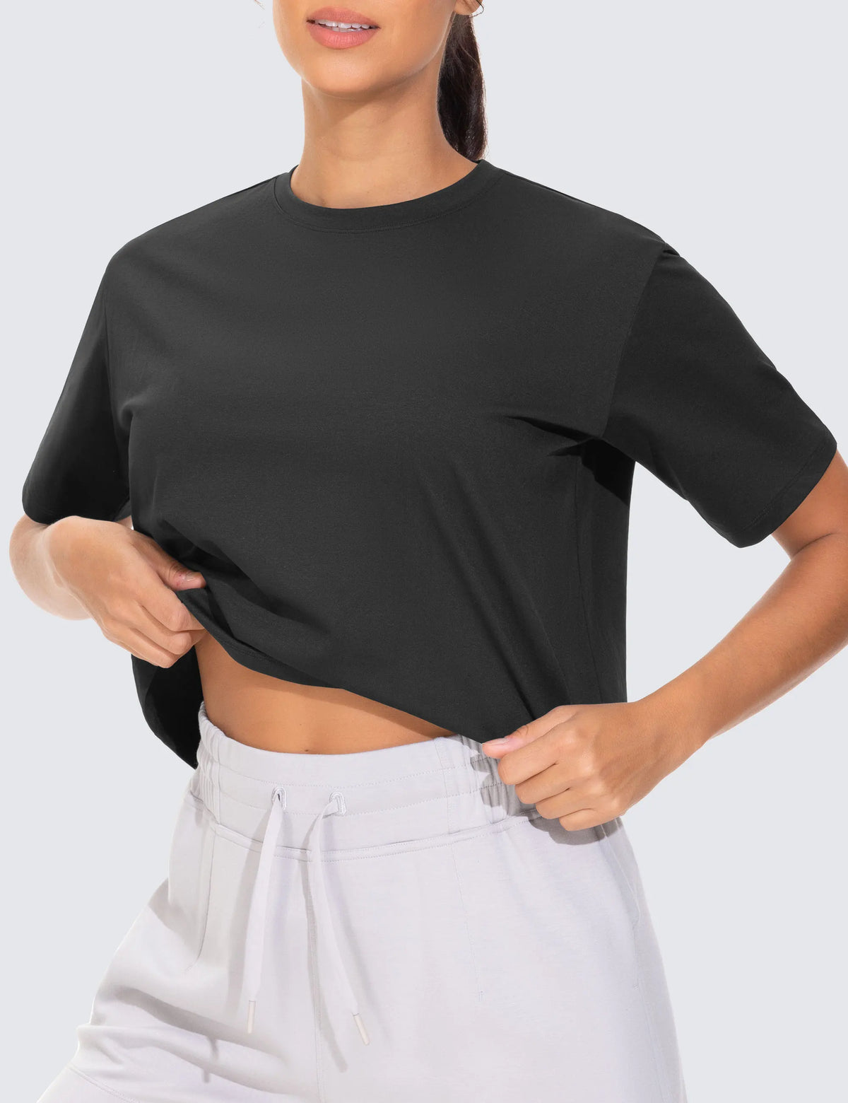 THE GYM PEOPLE Women's Workout Crop Top Yoga Shirt
