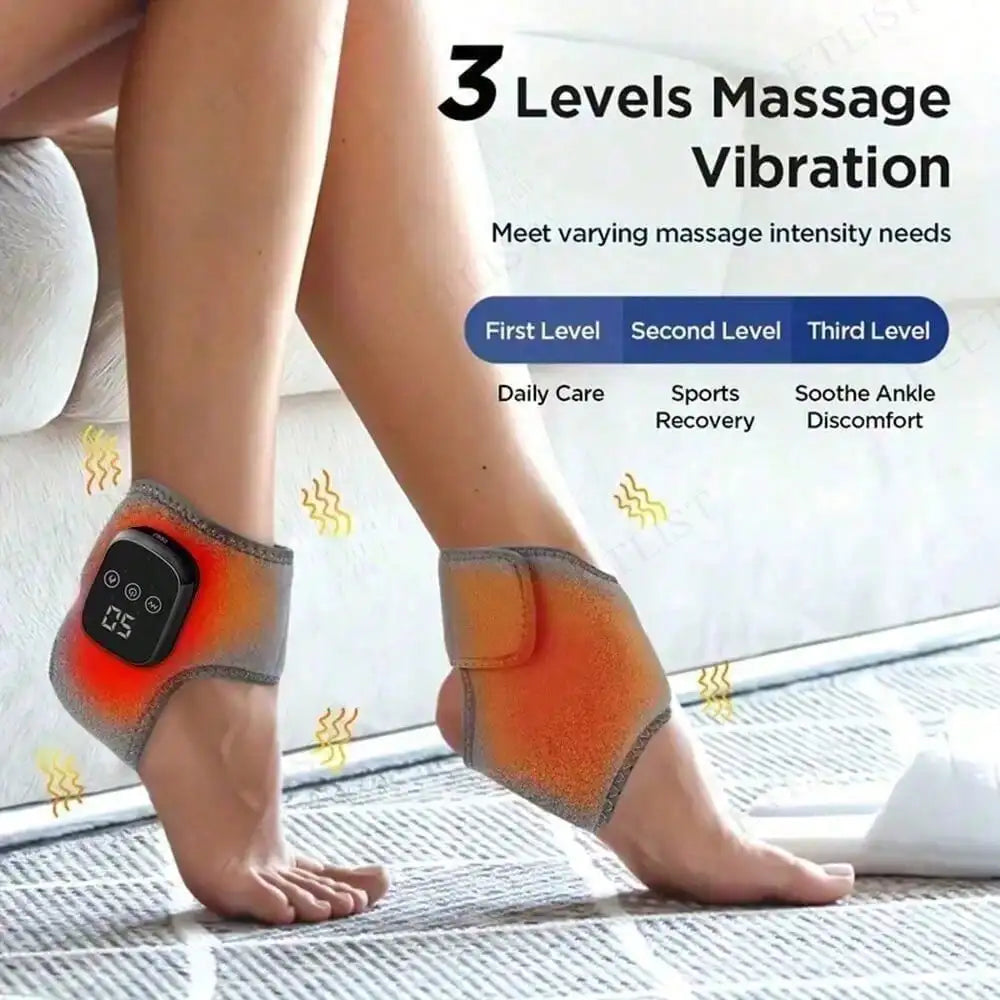 Rechargeable Heated Ankle And Foot Massager For Soothing Relief