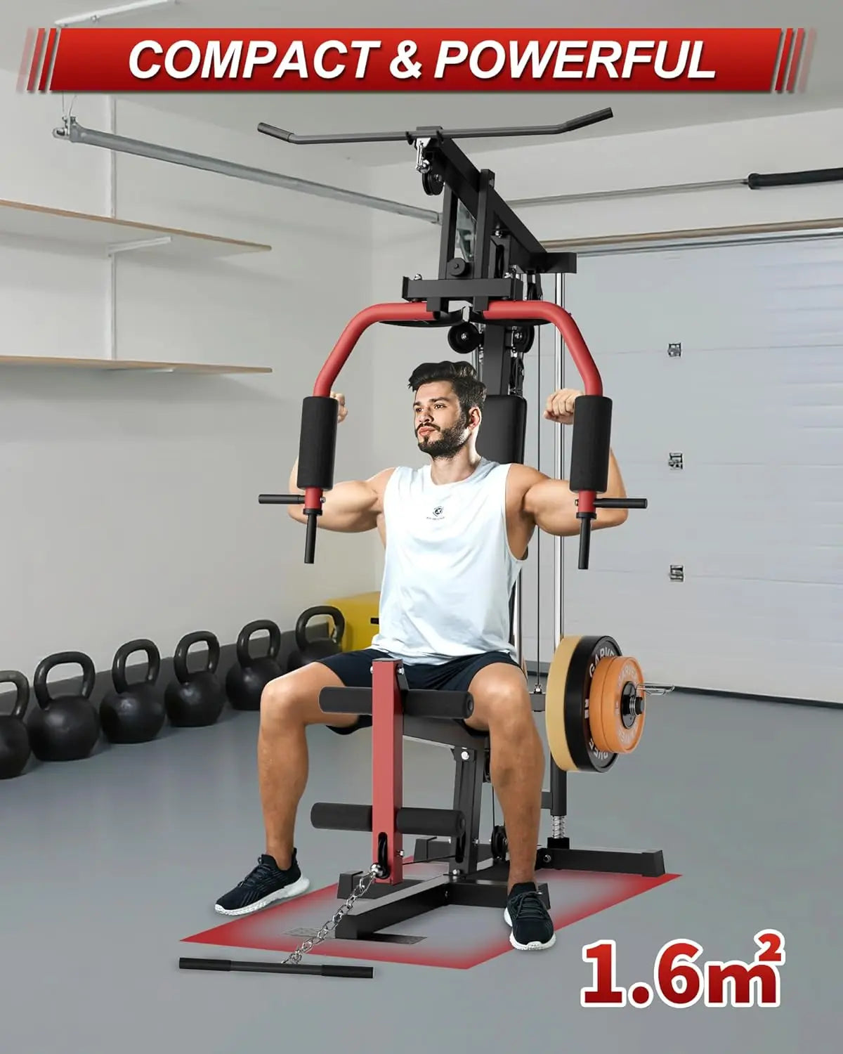 HiMISS 5-in-1 Home Gym Machine for Full Body Strength Training