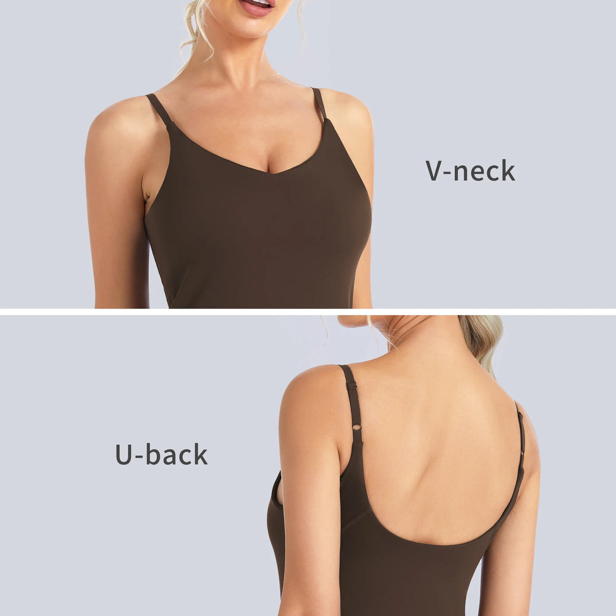 THE GYM PEOPLE Women's Longline Sports Bra Shirts Racerback Yoga Workout Sleeveless Padded Tank Tops Built-in Bra