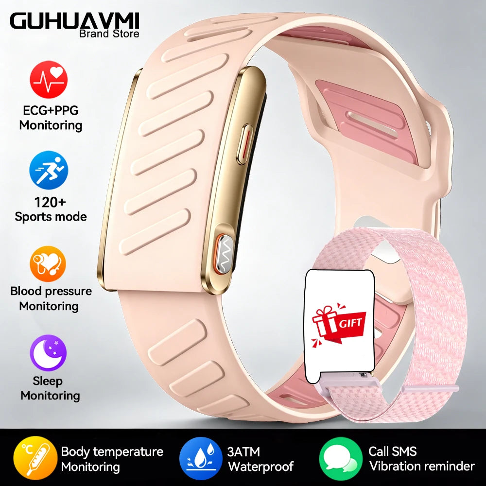 GUHUAVMI Smart Health Bracelet With ECG HRV And Fitness Tracking