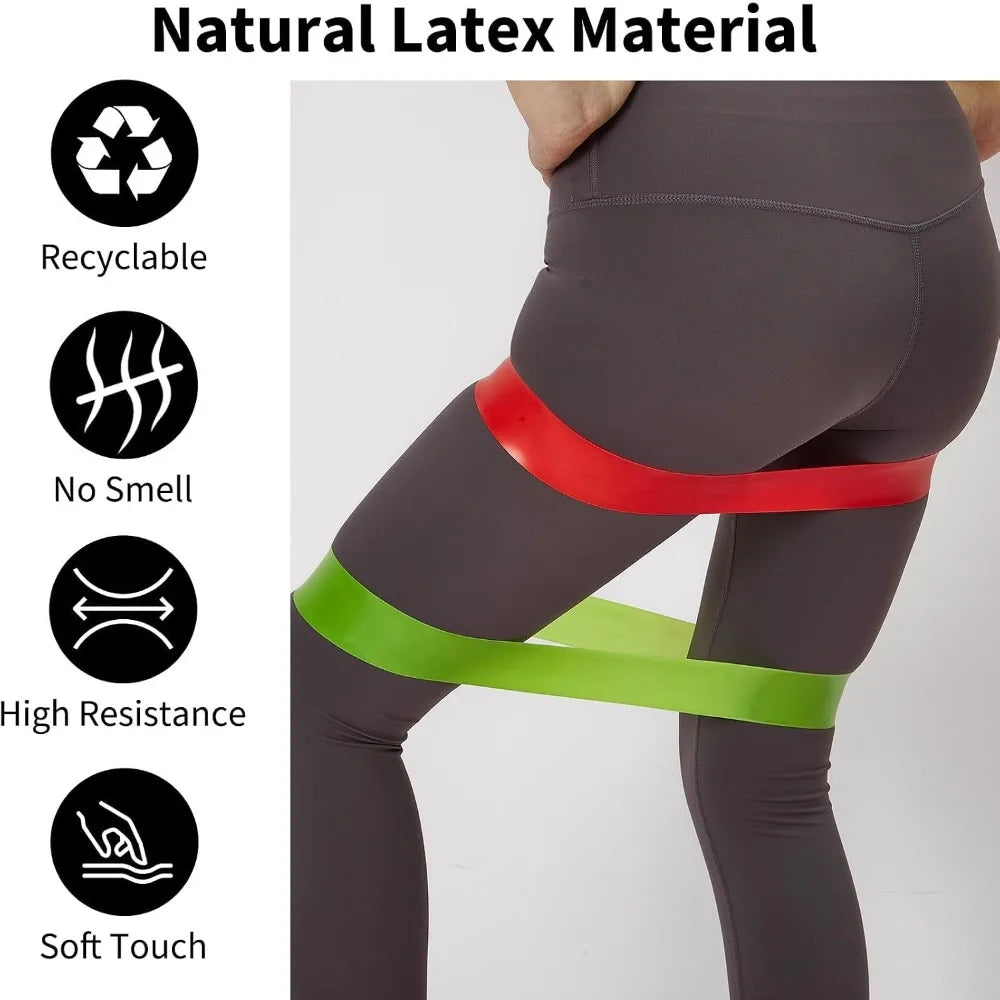 20 Count TPE Resistance Bands Fitness Set Elastic Exercise Loops for Strength Workout Muscle Stretching Yoga Gym Equipment Elastic Rubber Loop