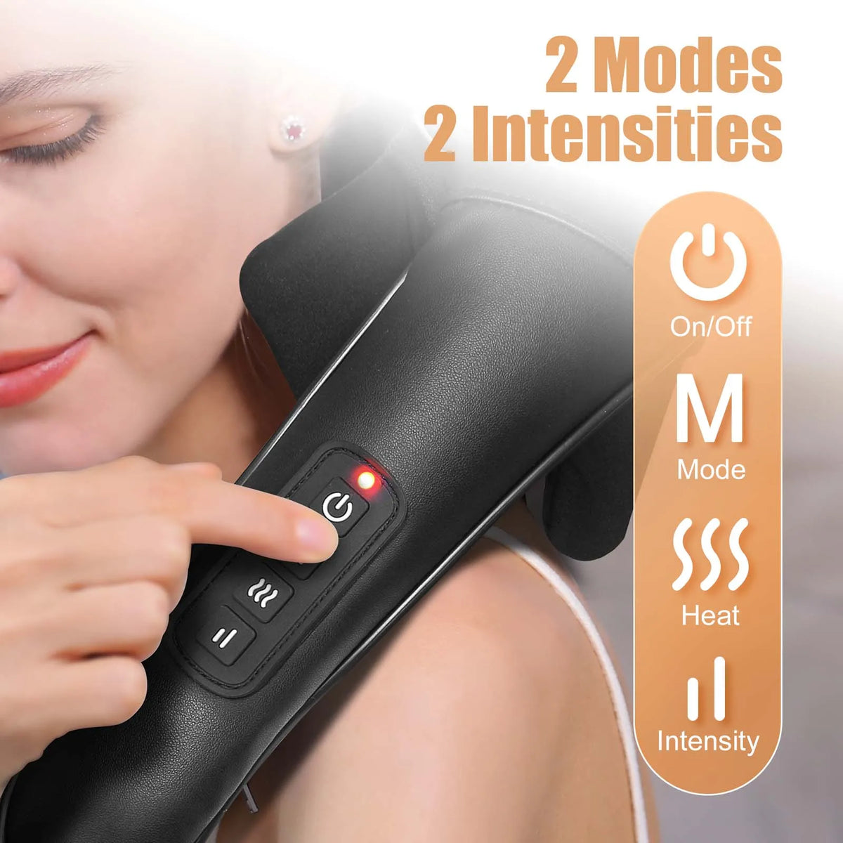 MASGRE Cordless Shiatsu Neck And Back Massager With Heat