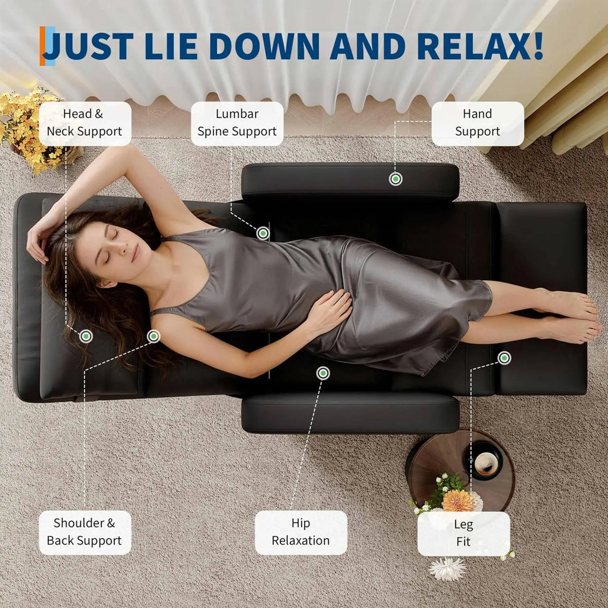 Electric Recliner Chair With Massage Heat USB And Side Pockets