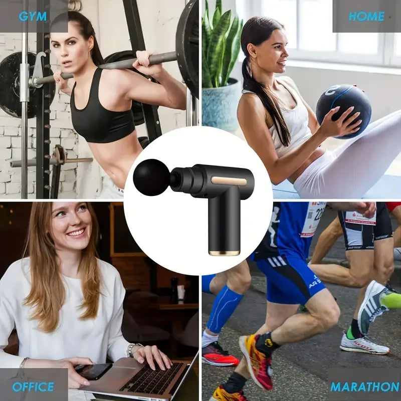 Electric Muscle Relaxation Massage Gun Deep Tissue Body Neck Massager for Fitness Male Female Noise Reduction